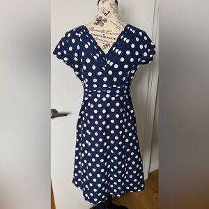 Navy Polka Dot Dress